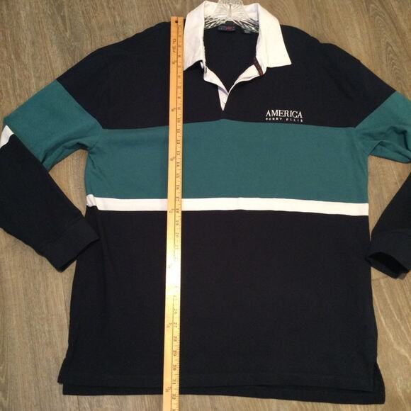 Perry Ellis America Rugby Color Block Retro Polo XXL - Picture 7 of 8